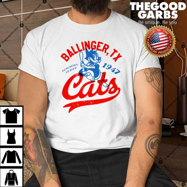 Ballinger Cats Texas Vintage Defunct Baseball Teams T-Shirt