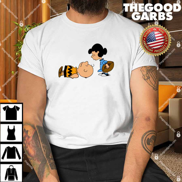Charlie Brown And Lucy Playing Football Shirt