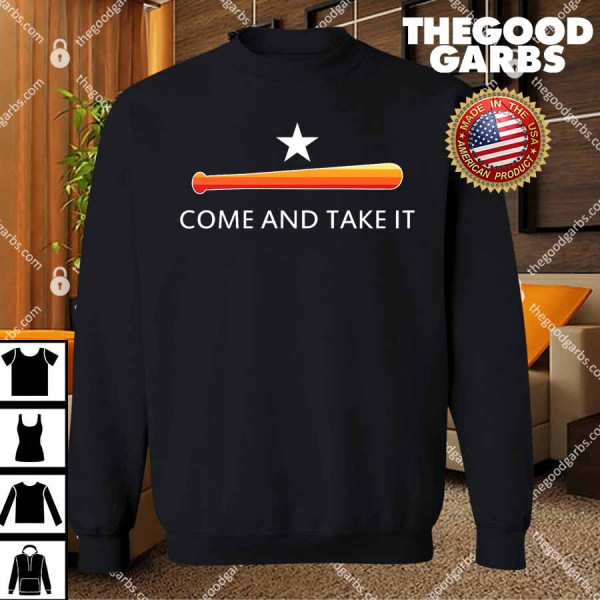 Come and Take It Houston Vintage Baseball Bat Flag T-Shirts