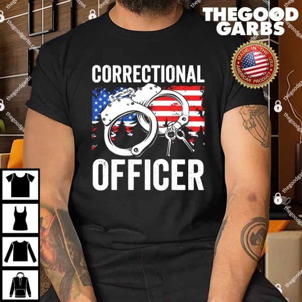 Correctional Officer Vintage American Flag Shirt