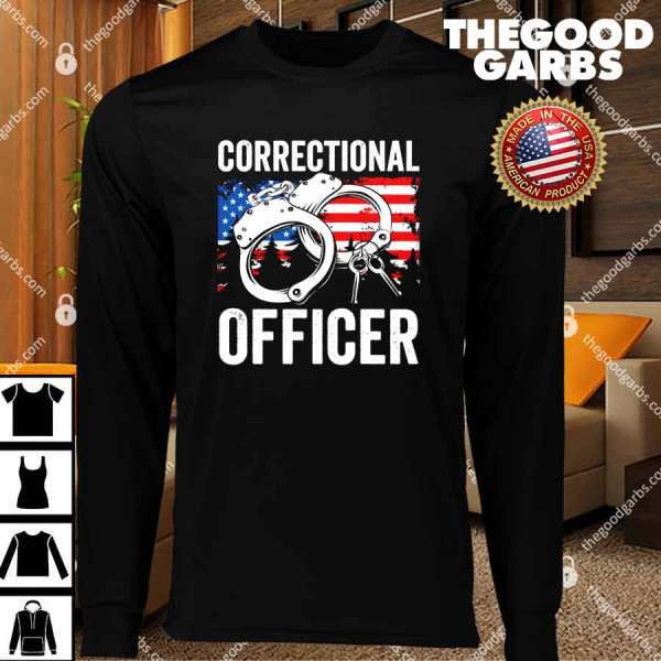 Correctional Officer Vintage American Flag T-Shirts