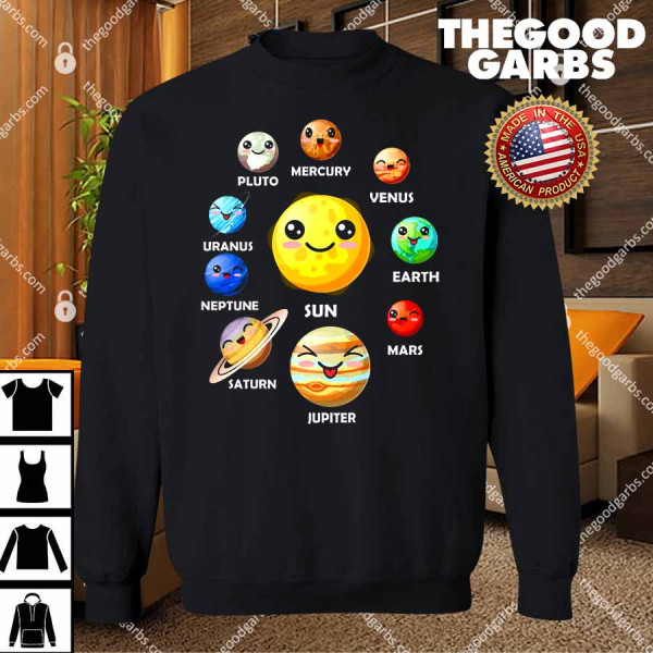 Cute Solar System Emoji T-Shirts