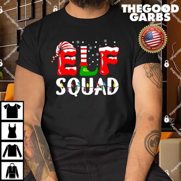 Elf Squad Funny Family Christmas Matching Pajamas Xmas Shirts