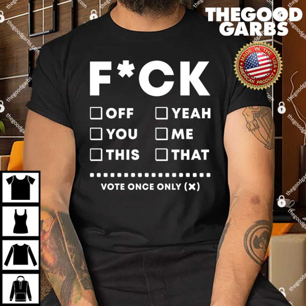 F Check Box Funny Sarcastic T-Shirt