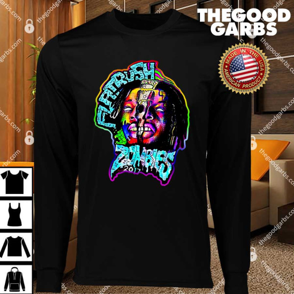 Flatbush Apparel Zombies Tie Dye Colorful Rainbow Music Gift T-Shirts