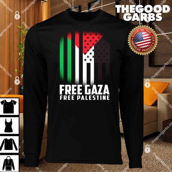 Free Gaza Free Palestine US Palestine Flag T-Shirts
