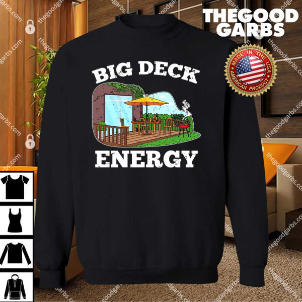 Funny Big Deck Energy Summer Vacation T-Shirts