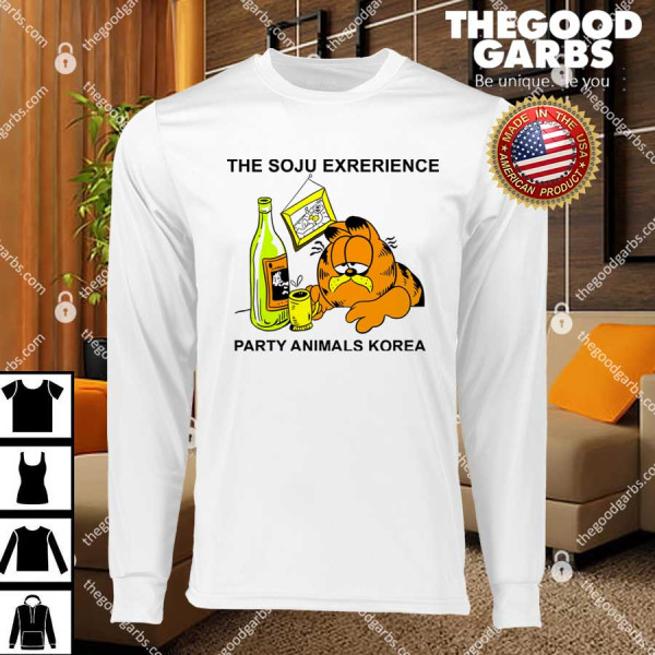 Garfield The Soju Experience Party Animals Korea T-Shirts