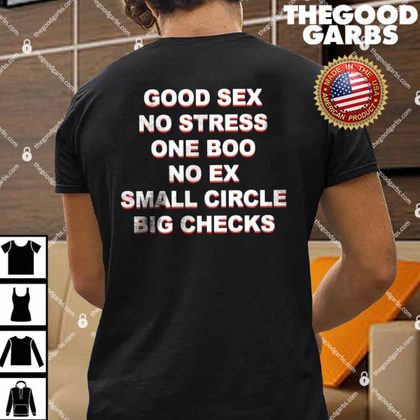 Good Sex No Stress One Boo No Ex Small Circle Big Checks Shirt