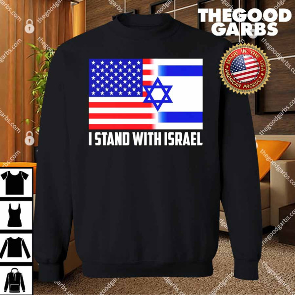 I Stand With Israel USA Flag T-Shirts
