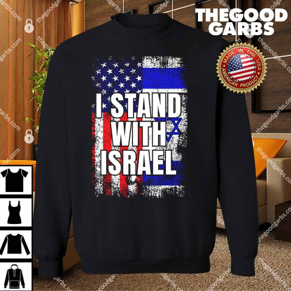 I Stand With Israel USA Israeli Flag T-Shirts