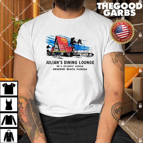 Julian's Dining Lounge Ormond Beach FL Vintage Restaurant Shirt