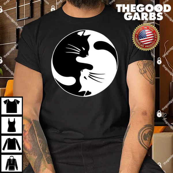 Kawaki Ying Yang Cat T-Shirt