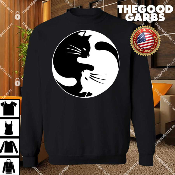 Kawaki Ying Yang Cat T-Shirts