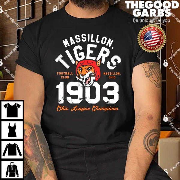 Massillon Tigers Ohio Vintage Defunct Football Teams T-Shirt