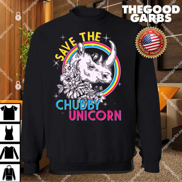 Retro Save the Chubby Unicorn Rhino T-Shirts