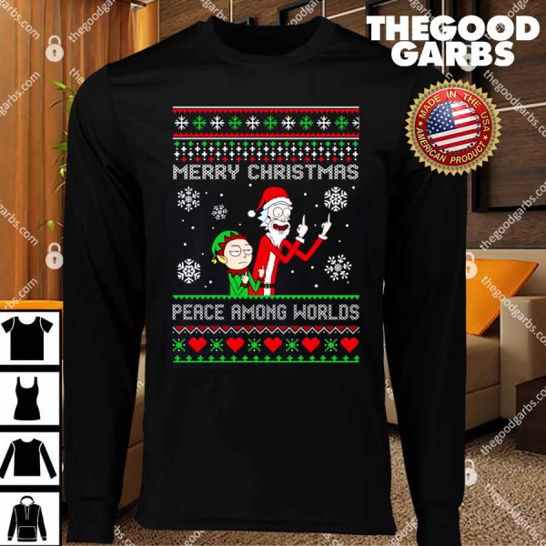 Rick and Morty – Merry Christmas Peace Among Worlds T-Shirt