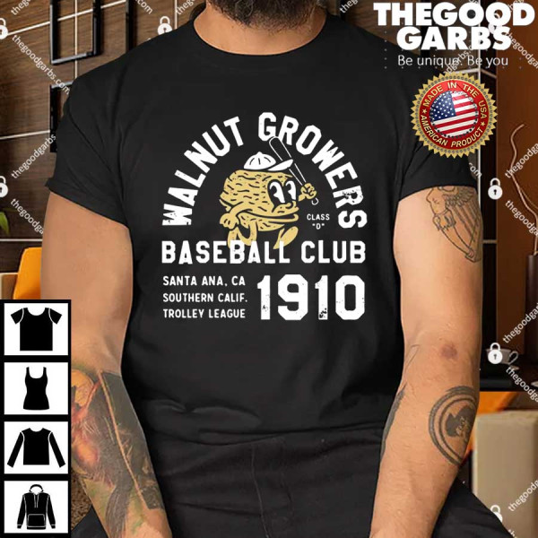 Santa Ana Walnut Growers California Vintage Defunct Baseball Teams T-Shirt
