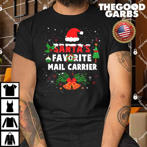 Santa's Favorite Mail Carrier Christmas Xmas T-Shirt