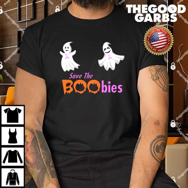 Save The Boobies Halloween Ghost T-Shirt