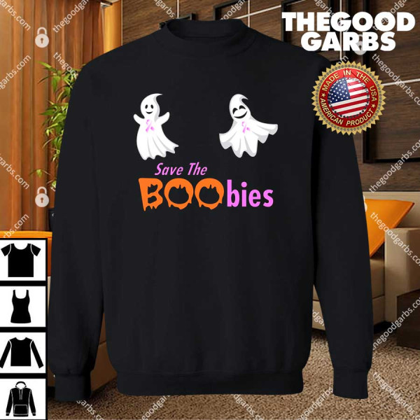 Save The Boobies Halloween Ghost T-Shirts