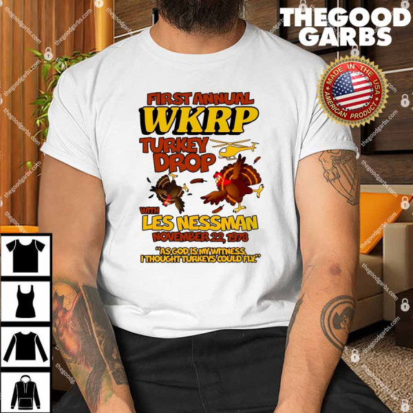 Thanksgiving 1st Annual WKRP Turkey Drop Shirt