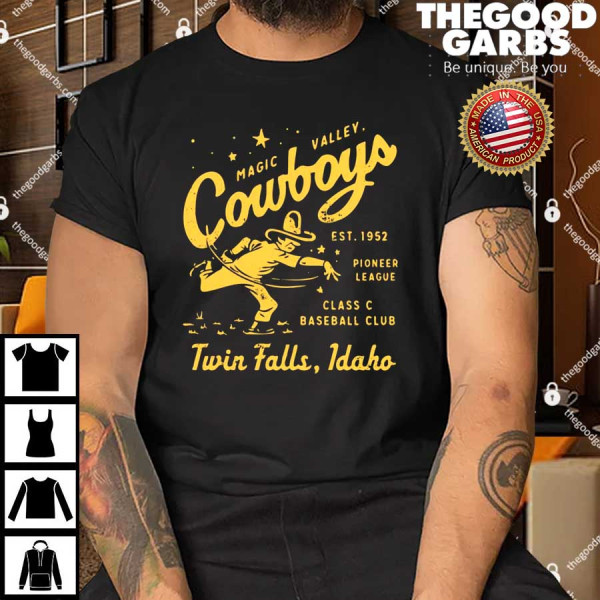 Twin Falls Magic Valley Cowboys Idaho Vintage Defunct Baseball Teams T-Shirt