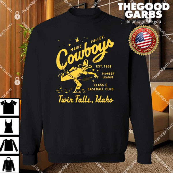 Twin Falls Magic Valley Cowboys Idaho Vintage Defunct Baseball Teams T-Shirts
