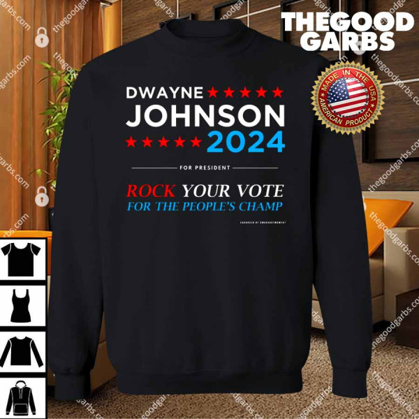 Vote The Rock 2024 President Dwayne Johnson Election T-Shirts