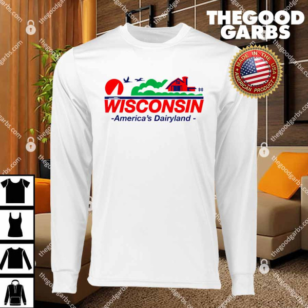 Wisconsin License Plate America's Dairyland T-Shirts