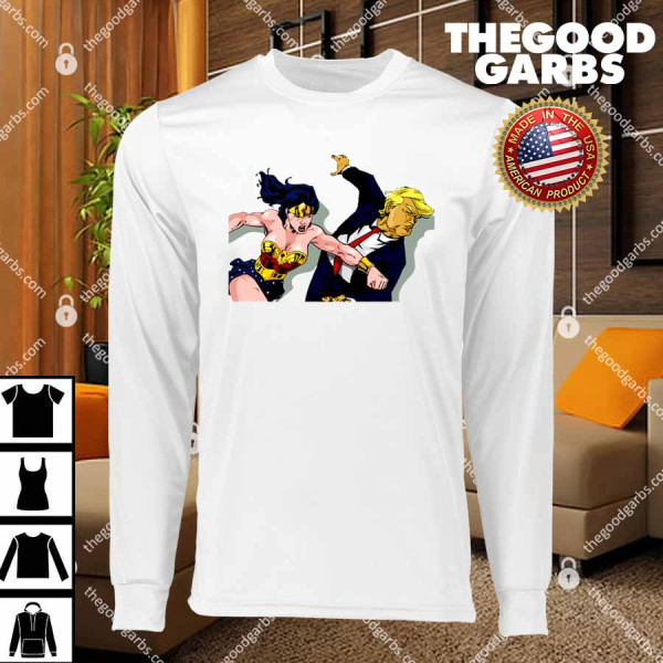 Wonder Woman Punching Donald Trump T-Shirts