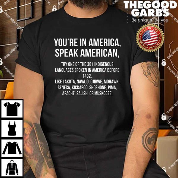 You’re In America Speak American Try One Of The 381 Indigenous T-Shirt