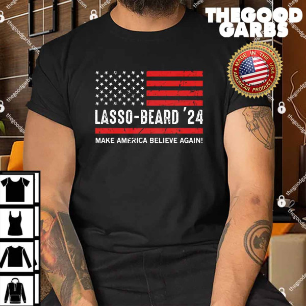 Lasso Beard 2024 American Us Flag Shirt