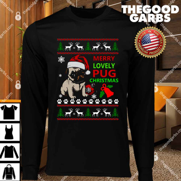 Merry Lovely Pug Christmas T-Shirts