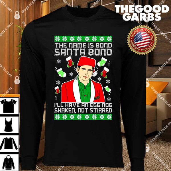 Michael Scott The Name Is Bond Santa Bond Christmas T-Shirts