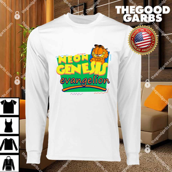 Neon Garfield Evangelion And Friends T-Shirts
