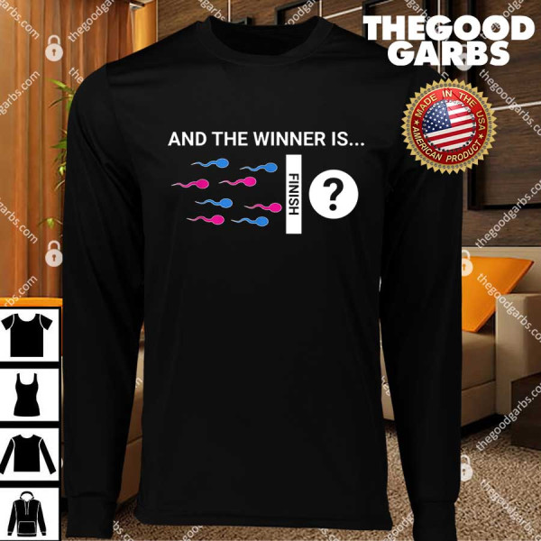 The Winner Is Cute Baby Gender Reveal Party Joke T-Shirts