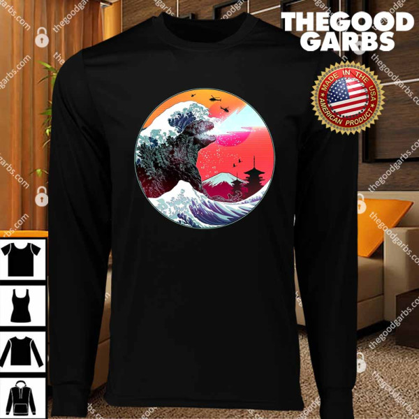 Retro 80's Godzilla Attack Wave T-Shirts