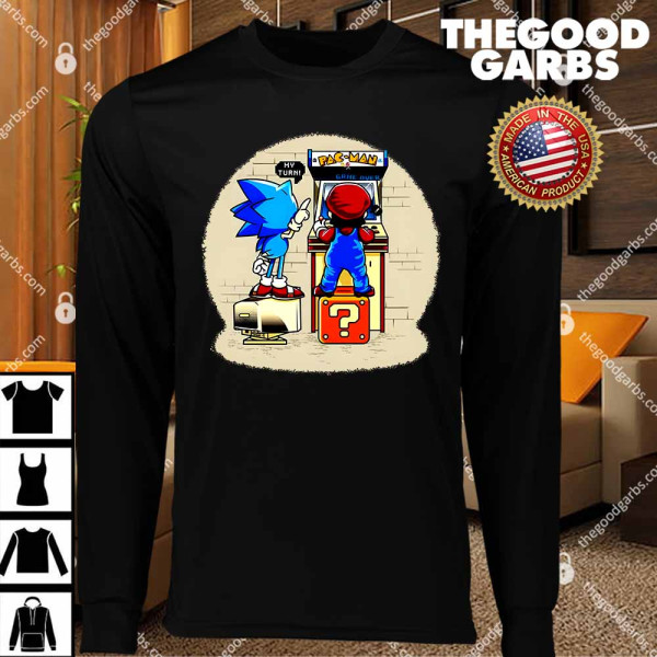 Sonic And Mario Play Pac Man Game Over T-Shirts