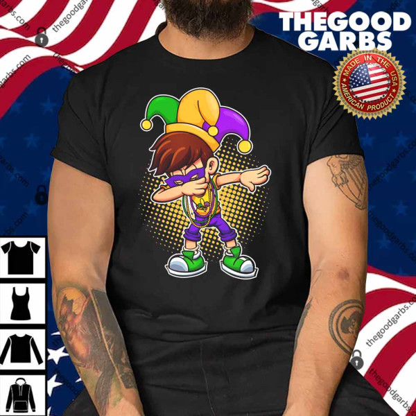 Dabbing Mardi Gras Jester Shirt