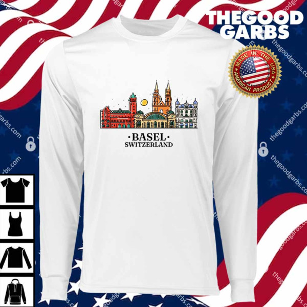 Basel Switzerland Skyline T-Shirts