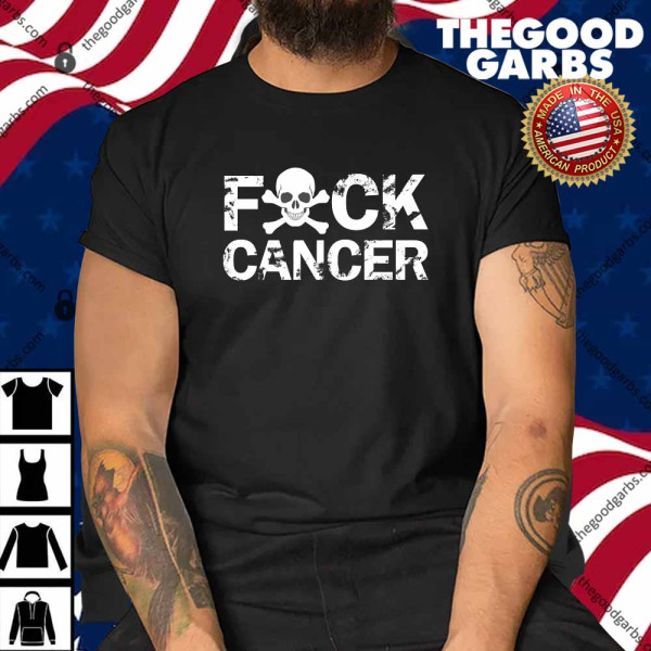 Fuck Cancer Crossbone Skeleton Shirt