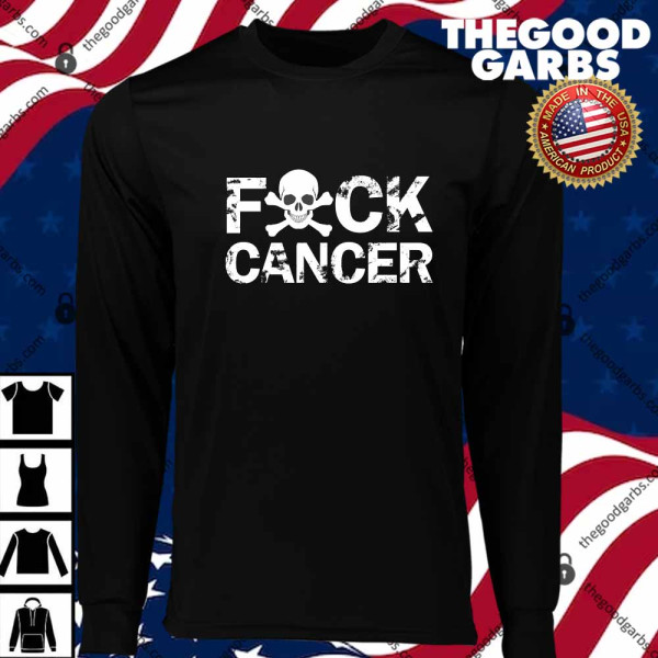 Fuck Cancer Crossbone Skeleton T-Shirts