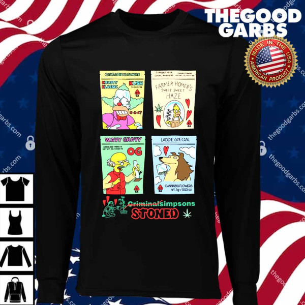 Springfield Pot Palace Criminal Simpsons Stoned T-Shirts