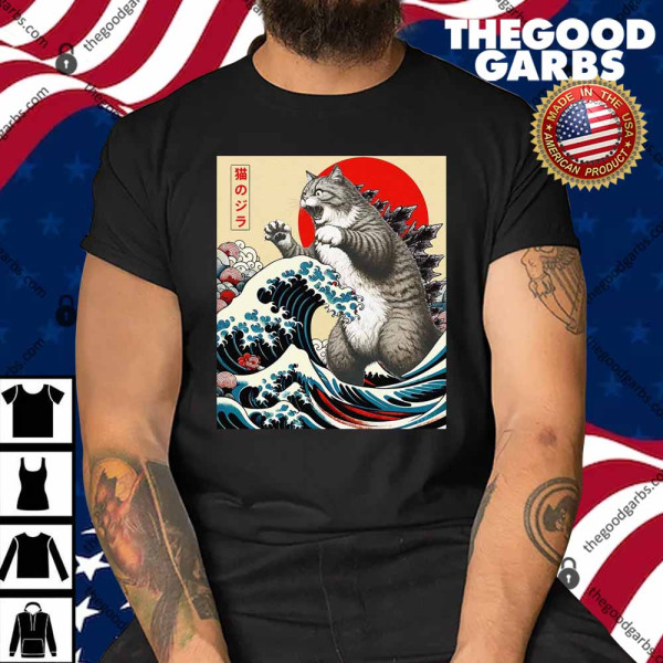 Vintage Catzilla Cat Monster Art Shirt