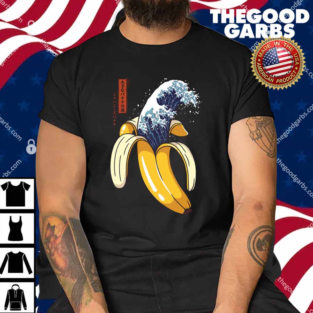 The Great Wave of Banana Shirt